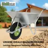 Schubkarre 100 Liter verzinkter Stahl 250 kg Tragkraft Produktbild-Vorschau 8