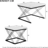 Sweiko Ensemble élégant de 2 tables basses, tables carrées Voir les images du produit 8