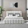 Boxspringbett Mauro 140 x 200 cm mit 2 Poof Cremebeige Produktbild-Vorschau 1