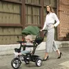 4 in 1 Baby-Dreirad Kinderdreirad Lenkstange Fahrrad Baby Produktbild-Vorschau 2