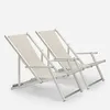 2er Set Strandliegen Liegestühle Sonnenliegen mit Armlehnen Produktbild-Vorschau 1