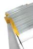 A close-up view of the top section of an aluminum household ladder, showing the steps and yellow protective caps. Anteprima dell’immagine prodotto