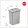Hailo Inneneimer 1075959 mit Deckel hellgrau 8 L 226 x 156 Produktbild-Vorschau 8