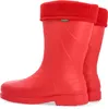 A pair of red rain boots with red knitted cuffs. Náhled obrázku produktu