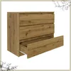 YUMEBLY | Kommode BASIC mit 3 Schubladen, 90x75x40 cm – Produktbild-Vorschau 2