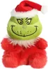 A plush toy of the Grinch wearing a Santa hat and suit. Produktbild-Vorschau