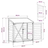 vidaXL Tuinhuis, grijs, 106 x 56 x 113,5 cm, massief hout Productafbeelding-voorbeeld 8