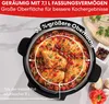A close-up view of a multicooker filled with chicken and vegetables, with marketing text overlayed. Anteprima dell’immagine prodotto