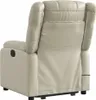 vidaXL Massagesessel mit Aufstehhilfe Creme Kunstleder Produktbild-Vorschau 5