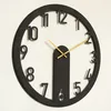 Opviq, Etta- ATP1509, Schwarz, Wanduhren, 48 x 48 cm, 100% Produktbild-Vorschau 3