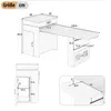 Mesa extensible para comedor con enchufes, iluminación LED, Vista previa de la imagen del producto 7