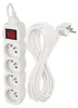 Prodlužovací kabel 7 m / 4 zásuvky / s vypínačem / bílý / PVC / 1 mm2 Productafbeelding-voorbeeld