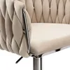 Cofton Barhocker chrom beige Samt drehbar 360° Produktbild-Vorschau 10