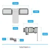 Diagram showing dimensions and specifications of a shower mixer tap. Produktbild-Vorschau