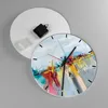 Wanduhr - Rund - Glasuhr - Abstraktion modern - 30x30cm - Produktbild-Vorschau 2