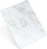 A white glass cutting board with marble-like veining, shown at an angle on a white background. Anteprima dell’immagine prodotto