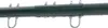A close-up, straight-on view of a dark green metal pole with silver U-bolts and fasteners attached. Anteprima dell’immagine prodotto