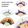 ZOOI 12er Pack Handfächer Weiß Hochzeit Party Deko DIY Produktbild-Vorschau 7