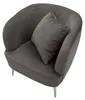 Glamouröser Sessel "Silvery" (73 x 66 x 78 cm) in grauem Produktbild-Vorschau 4