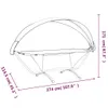 vidaXL Outdoor-Loungebett mit Dach Creme Stahl und Produktbild-Vorschau 7