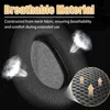 Close-up of a black mesh ear cushion with steam graphics indicating breathability. Podgląd zdjęcia produktu