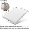 A mattress with dimensions indicated by measurement lines and numbers. Produktbild-Vorschau