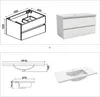 Waschtisch mit Unterschrank 100cm Alast Badmöbel Set Weiß Produktbild-Vorschau 8