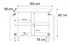 AX LIVING Schwarze Sideboard Benvie 104 cm – Glas & Produktbild-Vorschau 7
