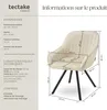 Chaise pivotante avec accoudoirs Snug en velours, Voir les images du produit 6