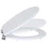 A white toilet seat and lid, shown slightly open, against a white background. Produktbild-Vorschau