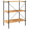 vidaXL 3-stöckiges Regal Schwarz und Eiche 80 x 40 x 92 cm Produktbild-Vorschau 5
