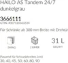Product information and specifications for a Hailo AS Tandem 24/7 waste bin. Produktbild-Vorschau