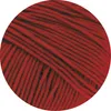 A close-up view of red yarn with black strands. Produktbild-Vorschau
