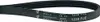 A black Poly-V belt with white text and logos is shown on a white background. Produktbild-Vorschau