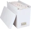 A white filing box with its lid off, showing files inside. Produktbild-Vorschau