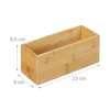 Relaxdays Ordnungsbox Bambus, schmale Aufbewahrungsbox ohne Produktbild-Vorschau 4