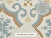 PVC-Boden in beige-blauer Fliesenoptik mit Schaumrücken – für Fußbodenheizung geeignet
 Produktbild-Vorschau