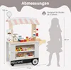 COSTWAY Detský vozík na potraviny, drevený obchod s 2 Náhľad obrázku produktu 3