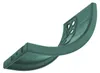A flexible green phone case is shown bent in half against a white background. Produktbild-Vorschau