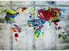 Vlies Fototapete - Map - Graffiti 100x70 cm Karten Produktbild-Vorschau 5