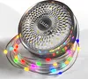 A close-up, studio shot of a Calex Christmas light reel with colorful LED lights. Produktbild-Vorschau