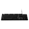 A black mechanical gaming keyboard is shown against a white background. Produktbild-Vorschau