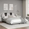 CLORIS Bettgestell mit LED Weiß und Schwarz 120x200 cm Produktbild-Vorschau 2