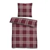 biberna melanżowa flanelowa pościel KARO burgund 1x 135x200 Podgląd zdjęcia produktu 1
