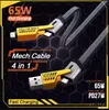 Cavo di ricarica rapida 4 in 1 per iPhone Samsung cellulare Anteprima dell’immagine prodotto 8