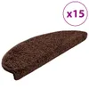 vidaXL Stufenmatten 15 Stk. 65x21x4 cm Braun Halbrund Groß Produktbild-Vorschau 1