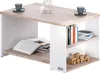 CASARIA® Couchtisch Weiß Eiche Holz mit Stauraum 2 Fächer Produktbild-Vorschau 7