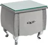 Eleganter Nachttisch EXTRAVAGANCIA 47cm silbergrau Samt Produktbild-Vorschau 13