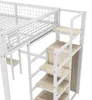 Hoogslaper 140 x 200 cm met bureau, inbouwkast en planken, Productafbeelding-voorbeeld 13