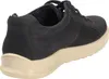 A side view of a single navy blue sneaker with a beige sole. Produktbild-Vorschau